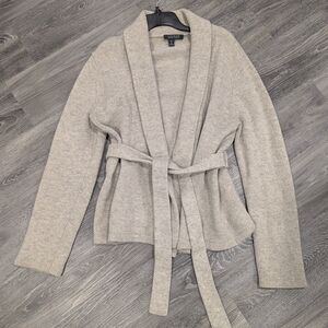 Ralph Lauren Cream Belted Cardigan